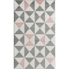 FORSA – Tapis géométrique rose 160x230cm