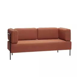 Canapé en fer et polyester maroon