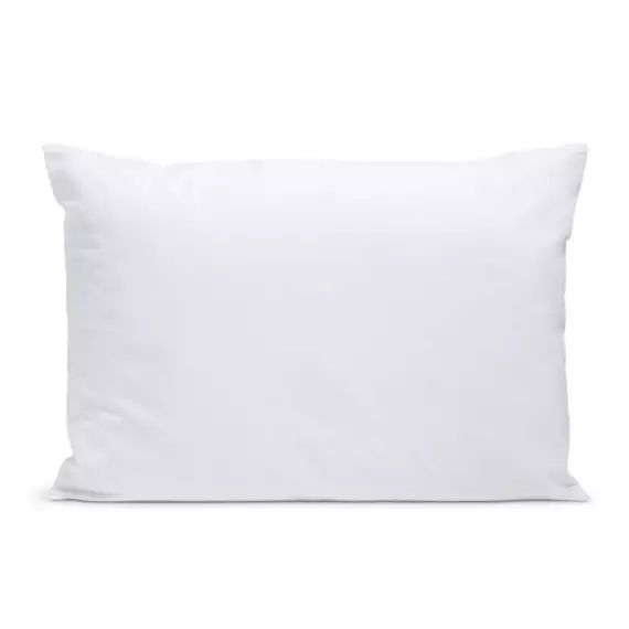 Taie d’oreiller unie en percale de coton blanc 50x75cm