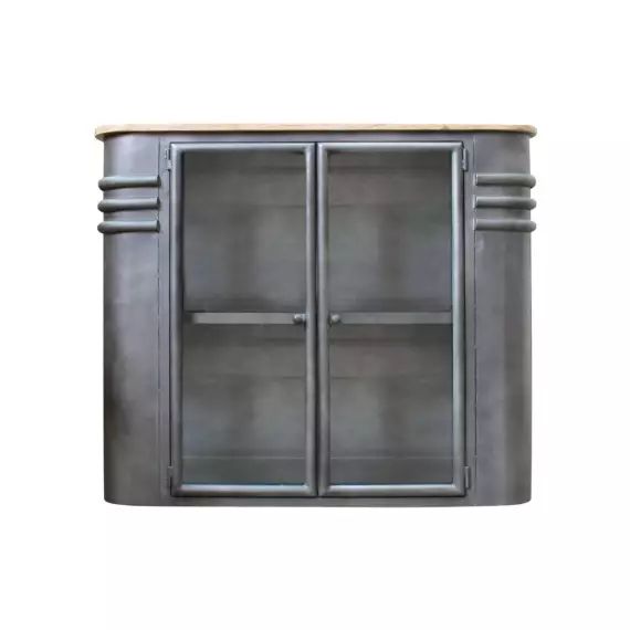 Buffet en métal gris 105 cm