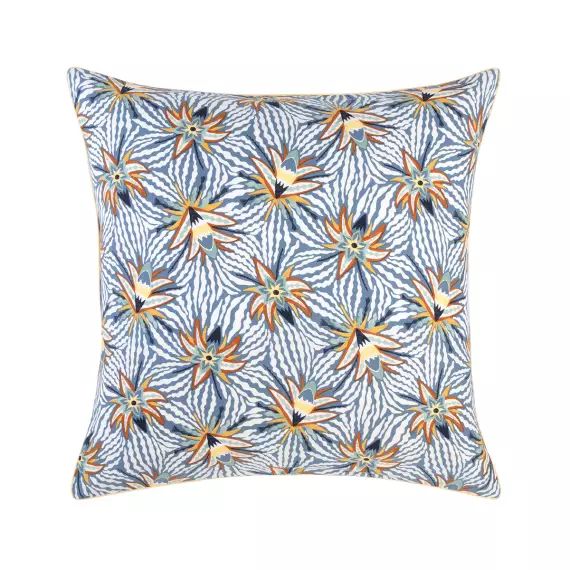 Taie d&rsquo;oreiller en satin de coton lavé a motif 65 x 65 cm