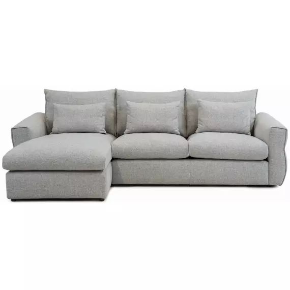 Canapé d&rsquo;angle fixe 4 places FJORD coloris gris
