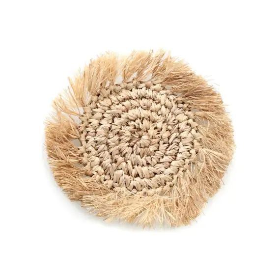 Dessous de verre en raphia naturel