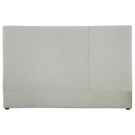 Tête de lit avec motif géométrique en velours beige L170 cm RIGA