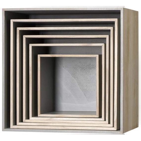 6 étagères carrées en bois Display – Bloomingville