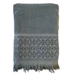 Serviette de bain éponge velours Romance gris 90×170