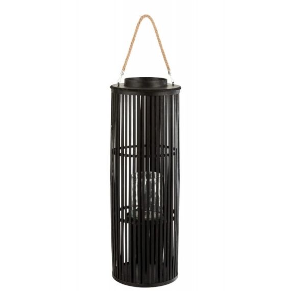 Lanterne bambou noir H80cm
