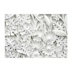 Papier peint adhésif – Jardin blanc d’albâtre