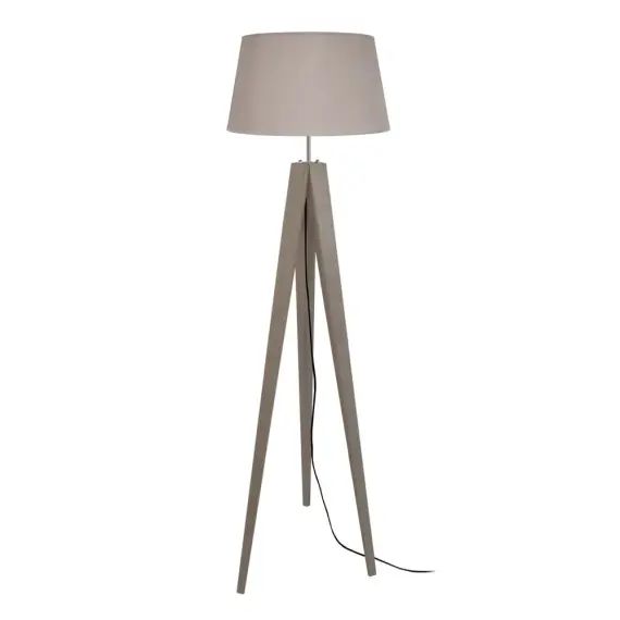 Lampadaire bois taupe