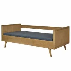 Lit banquette avec matelas 90×190 cm effet bois