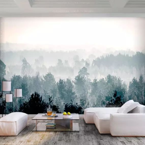 Papier peint panoramique paysages winter forest 200×140 cm