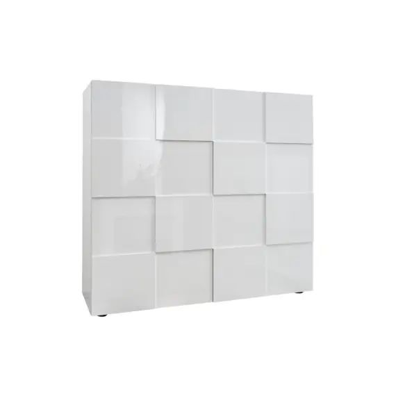 Buffet 2 portes – L121 cm – Blanc