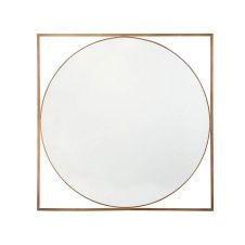 Miroir en bois d’ingénierie doré 76×76
