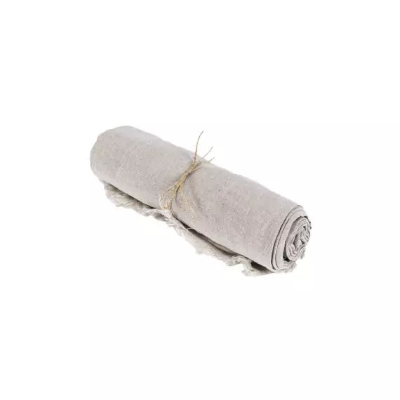 Nappe en lin beige 150×200