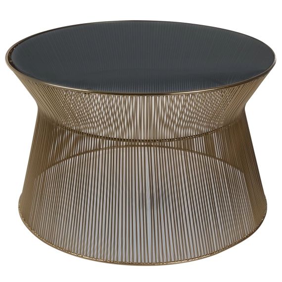 Table basse métal et verre trempé