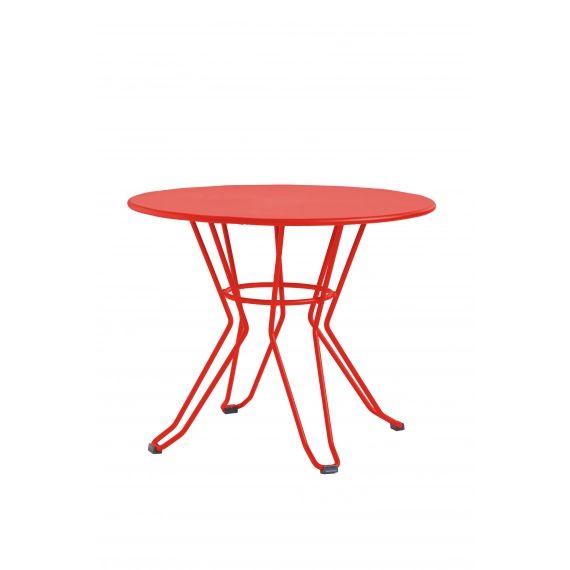 CAPRI – Table basse en acier rouge D60