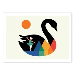 SWAN DANCE –   Affiche d’art 50 x 70 cm