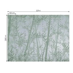 Papier peint panoramique Panorama bamboo lisse vert intissé LUTECE l.371 x H.280