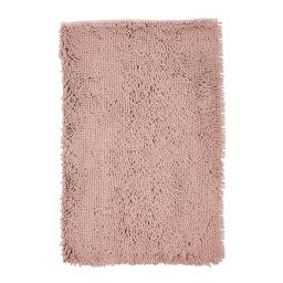 Tapis de bain mèche uni en Polyester Rose 50×80 cm