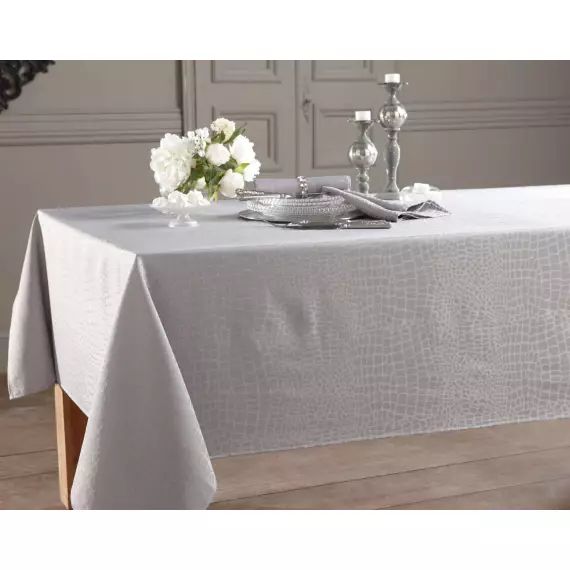 Nappe rectangulaire 150×300 grise en polyester