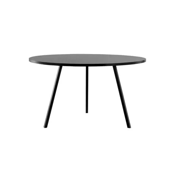 Table ronde Loop en Métal, Acier laqué – Couleur Noir – 122.58 x 122.58 x 74 cm – Designer Leif Jorgensen