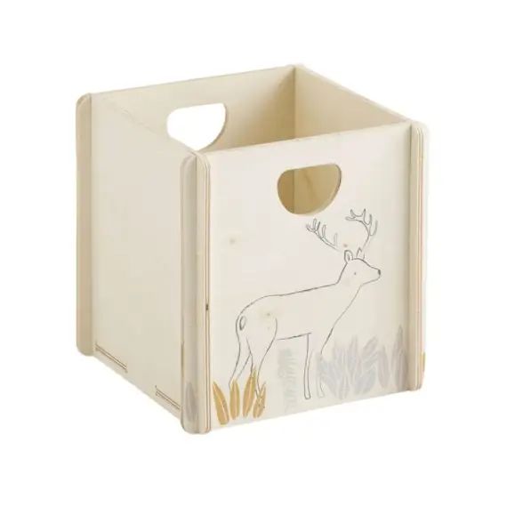 Boîte de rangement en bois sans clous ni vis 31x31x31cm