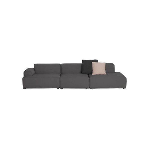 Canapé 3 places ou + Connect en Tissu, Bois – Couleur Gris – 326 x 92 x 163.09 cm – Designer Anderssen & Voll