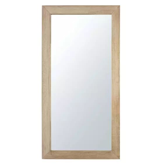 Miroir en bois de manguier marron clair 90×180