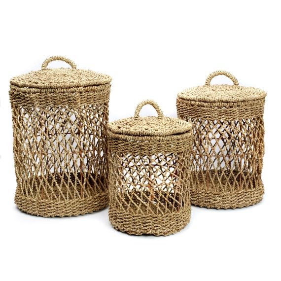 Panier en fibre naturel lot de 3
