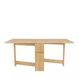 Kungla – Table à manger pliable en bois 170x90cm – Couleur – Bois clair
