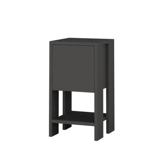 Table de chevet gris foncé