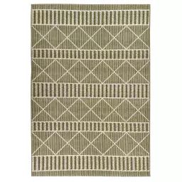 Tapis outdoor/ indoor – motif géométrique – tissé vert 80×165 cm