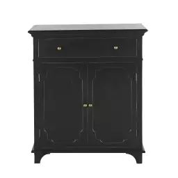 Buffet 2 portes 1 tiroir noir charbon