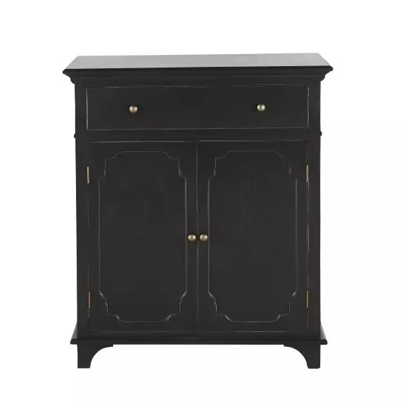 Buffet 2 portes 1 tiroir noir charbon