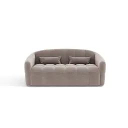 Canapé convertible express dunlopillo velours taupe 140cm