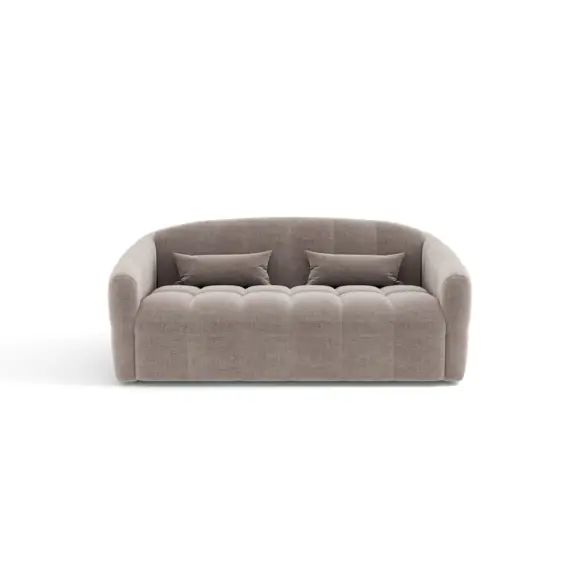 Canapé convertible express dunlopillo velours taupe 140cm