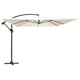 Parasol déporté carré 3x3m écru