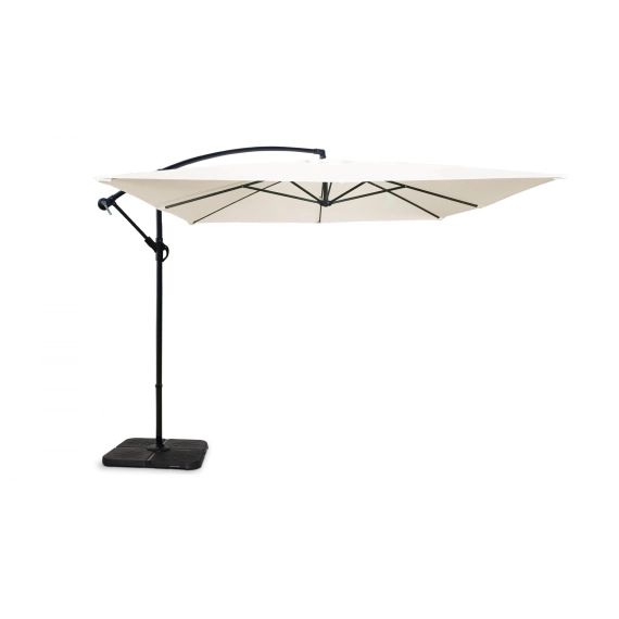 Parasol déporté carré 3x3m écru