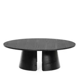 Cep – Table basse ronde en bois ø110cm – Couleur – Noir