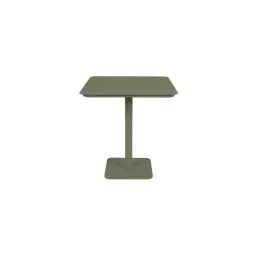 Table à manger de jardin bistrot en métal 71x71cm vert
