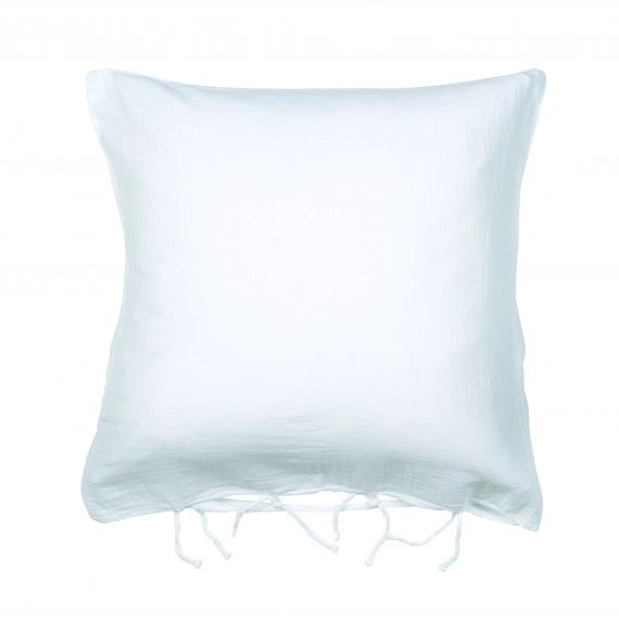 Taie d’oreiller gaze de coton blanc 65X65 CM