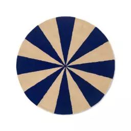 Tapis Arch textile en Tissu, Laine – Couleur Bleu – 50.13 x 50.13 x 50.13 cm