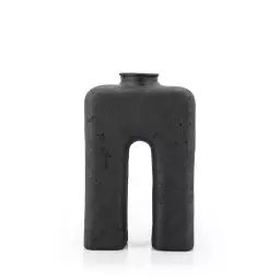 Vase en arc H38cm noir