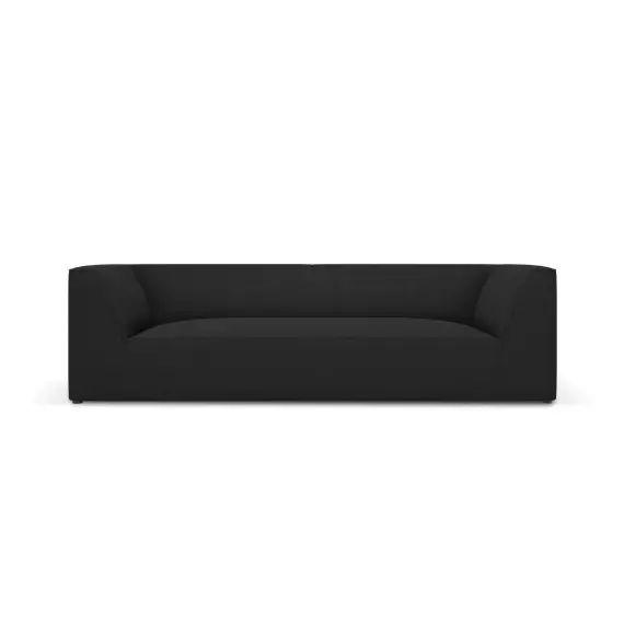 Canapé 3 places en tissu structurel noir