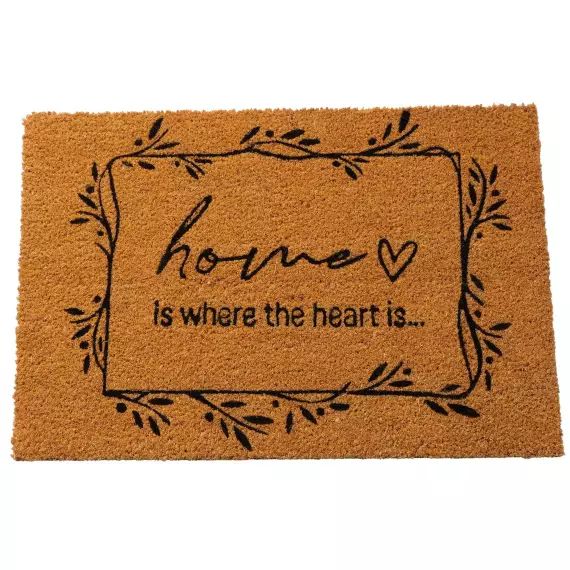 Paillasson coco Home is where the heart is 60x40x1.5cm