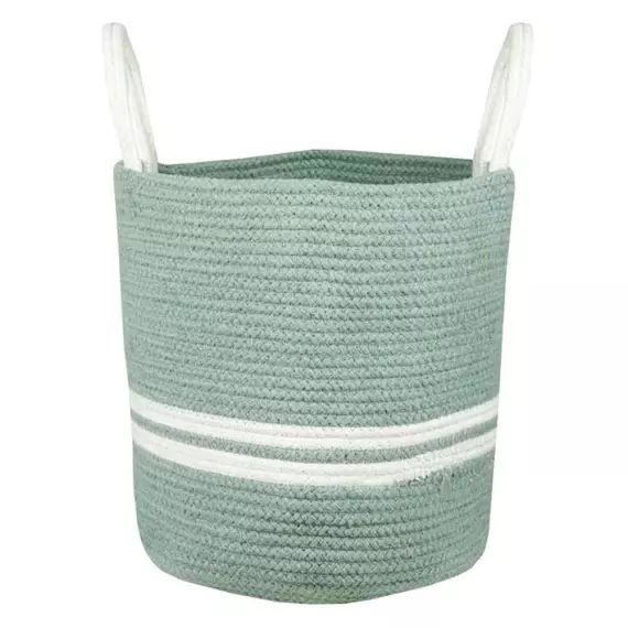 Panier en coton jade
