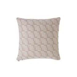 Housse de coussin 40×40 cm Ivoire et beige cendré