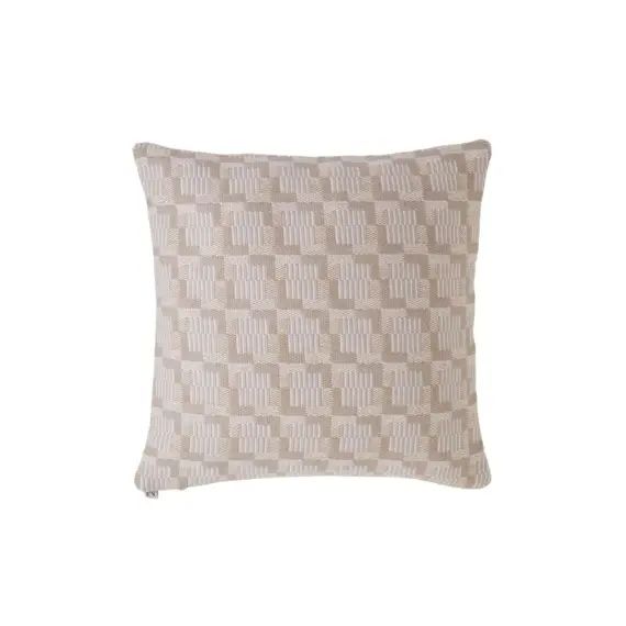 Housse de coussin 40×40 cm Ivoire et beige cendré