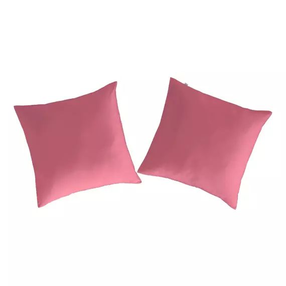 2 Taies d’oreiller en coton  65×65 cm rose foncé