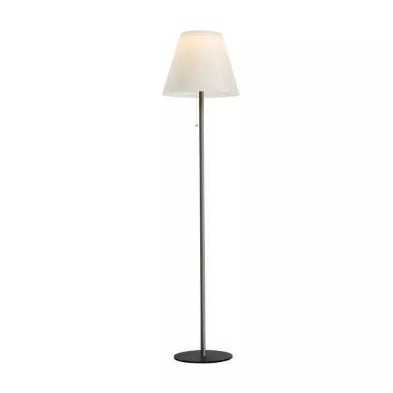 Lampadaire solaire avec batterie rechargeable et structure grise H158